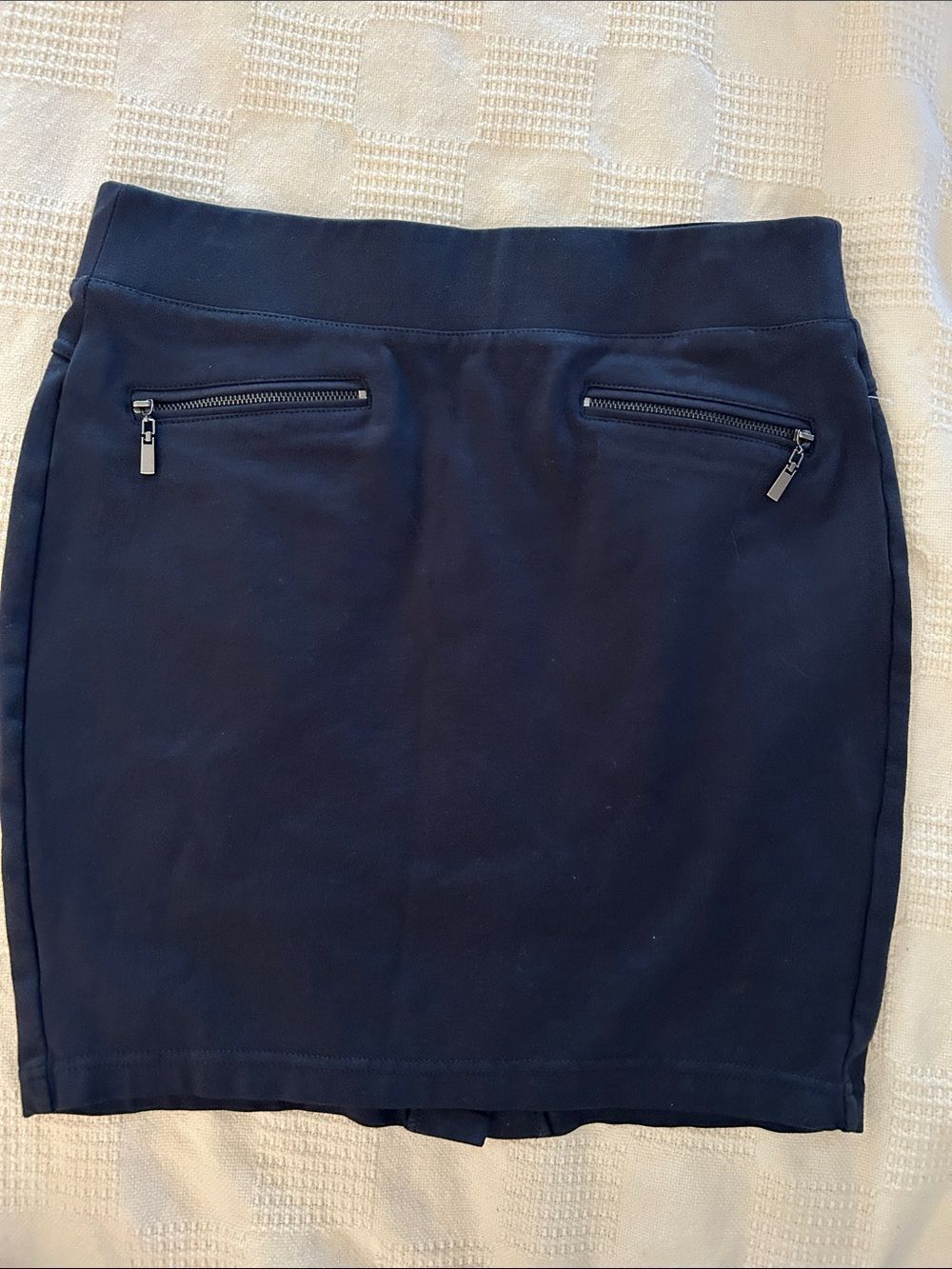 Liverpool Jeans Company Navy Pencil Skirt with Front Zippers size 2 petite